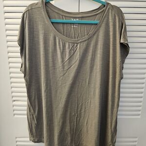 Maurices 24/7 Olive Green Short Sleeve Top - XL